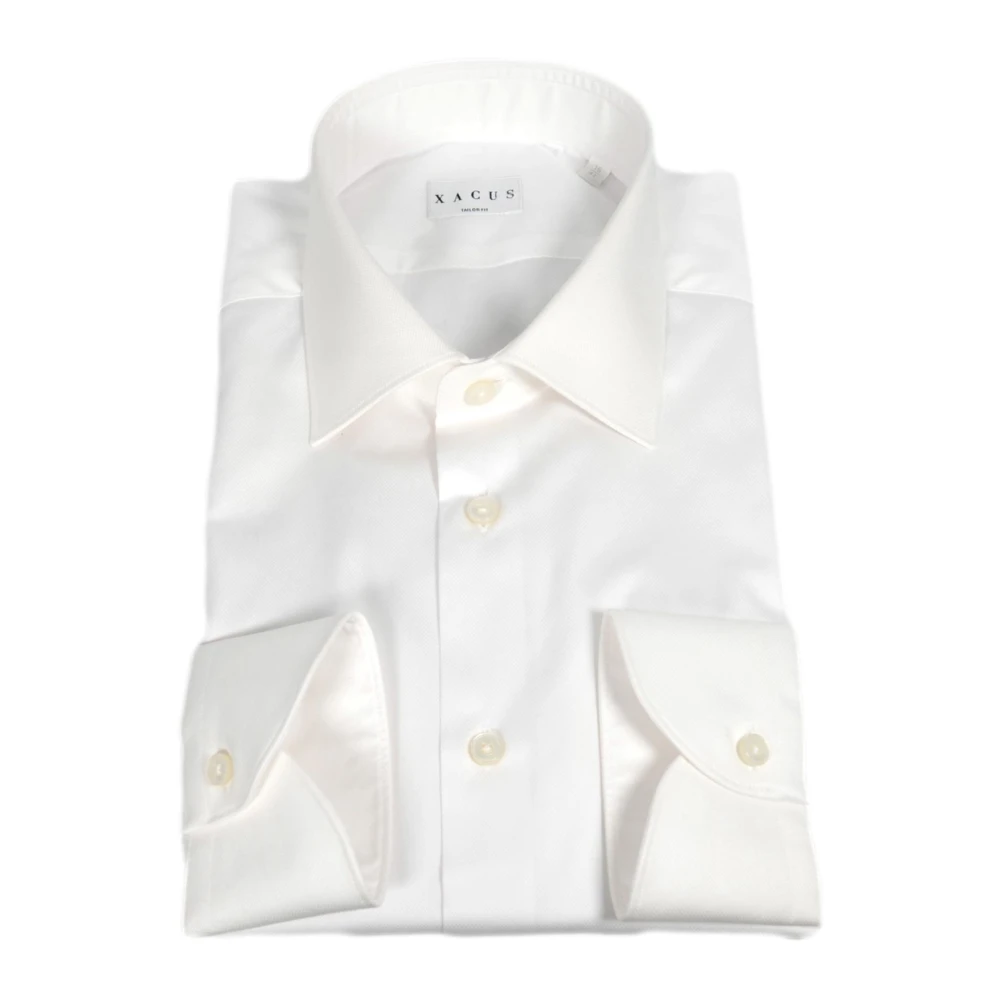 Xacus White Formal Shirts, Male, L, Classic French Collar Shirt