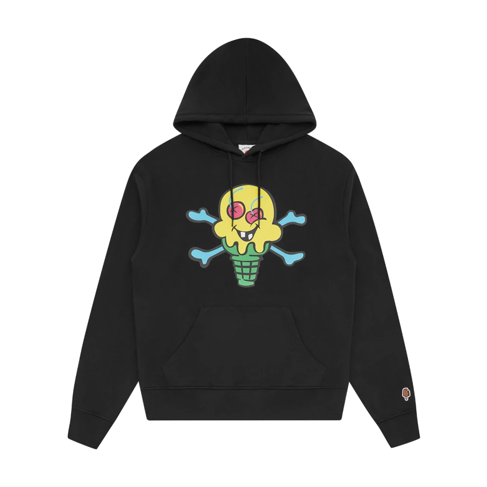 Icecream Men's Black Popover Hood With Screen Print Logo - Hoodies - Xl - Sweatshirts & Hoodies