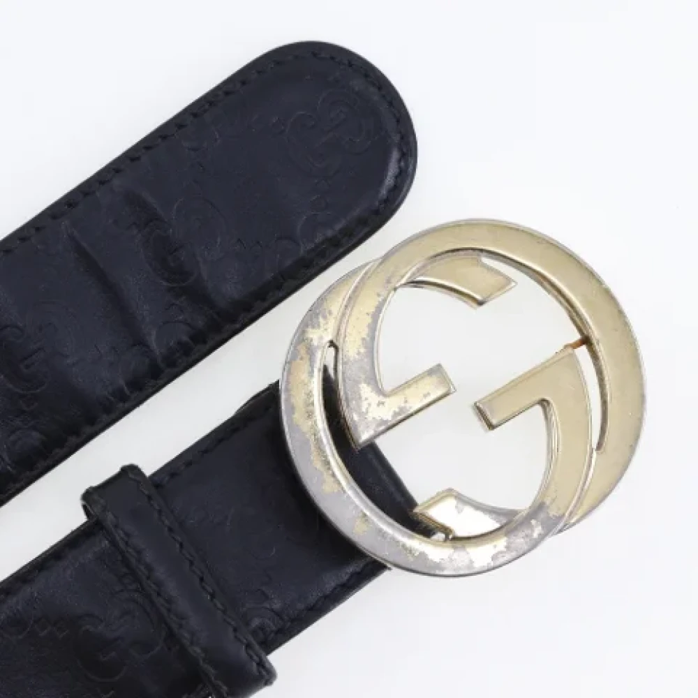 Gucci Vintage Pre-owned Leather belts Black Dames