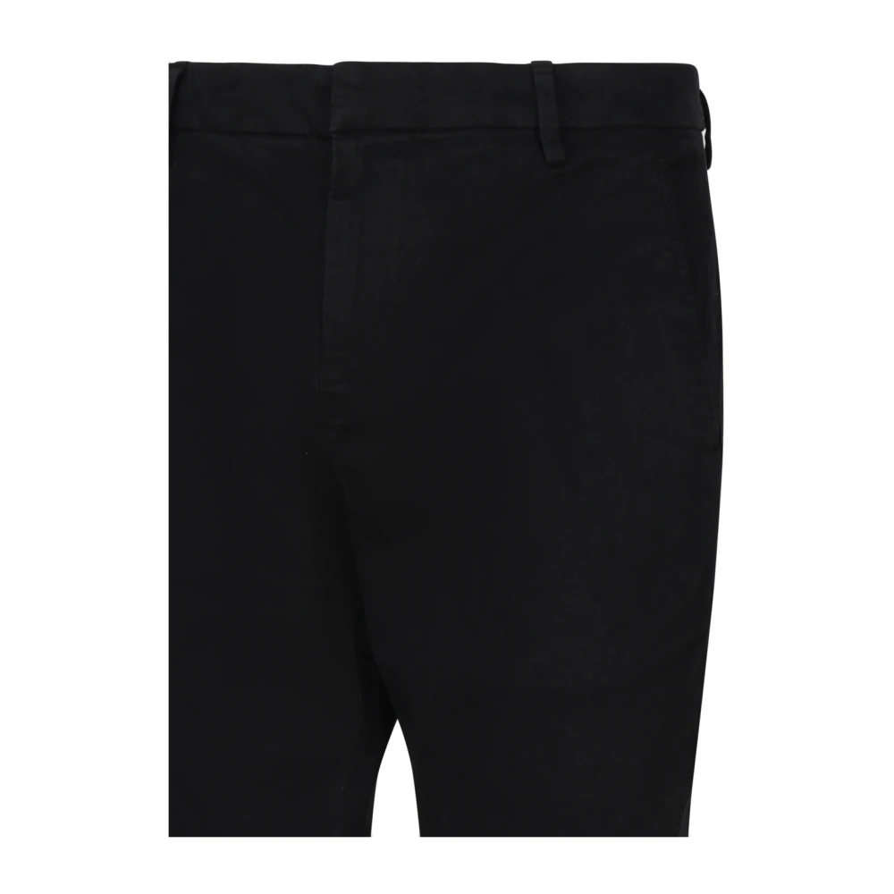 Dondup Zwarte Slim Chino Broek Black Heren