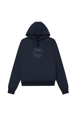 Blå Hooded Tröja med 3D-logotryck
