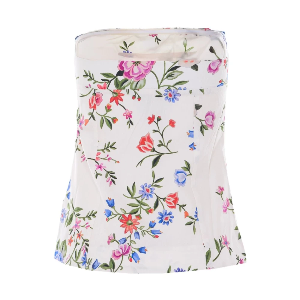 Liu Jo Mujer Multicolor - Top Palabra De Honor Con Estampado Floral- Tops - L- Top Palabra De Honor Con Estampado Floral