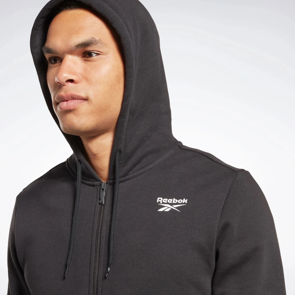 Reebok Logo Linkerborst Modieuze T-shirt Black Heren