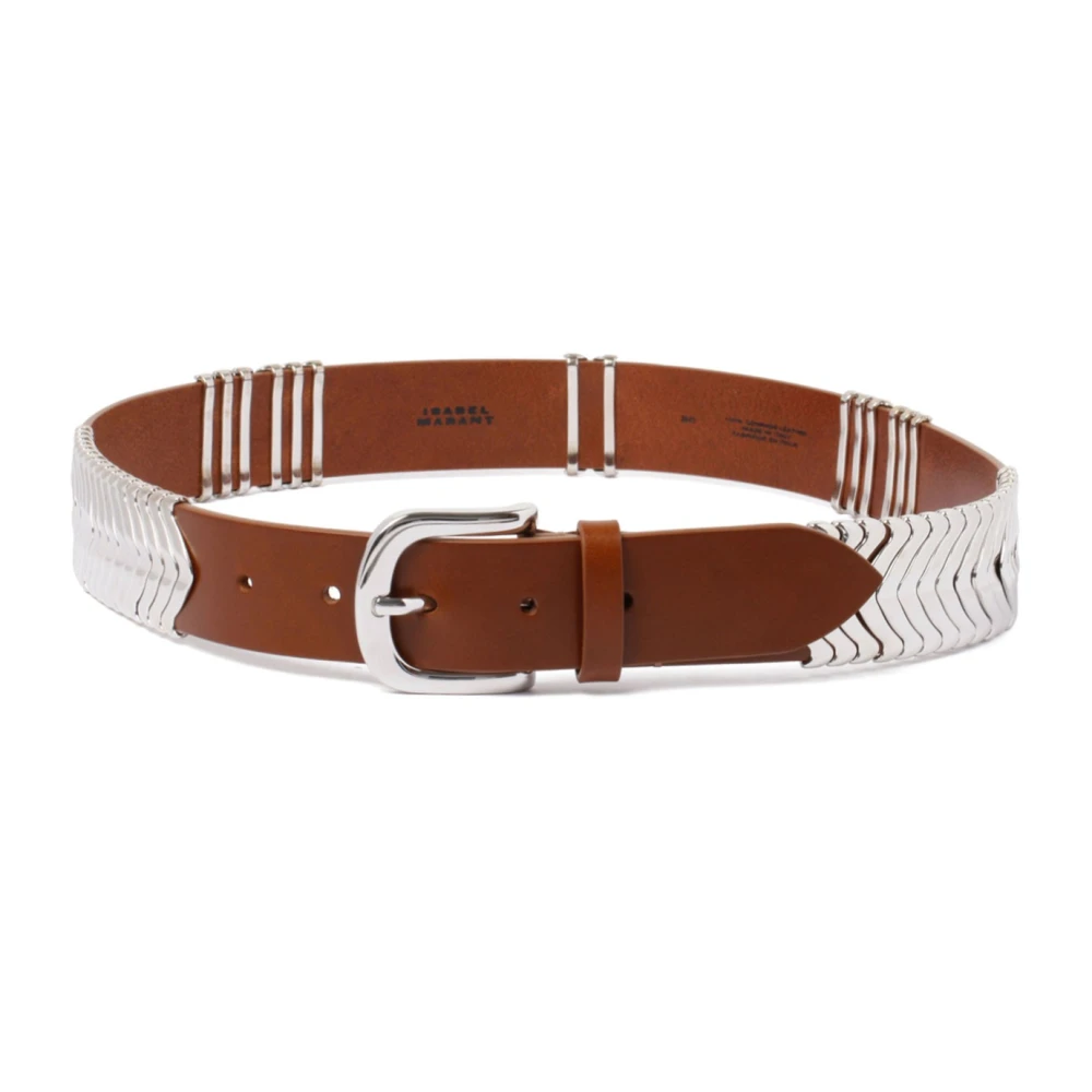 Isabel marant Bruin Leren Gesp Riem Brown Heren