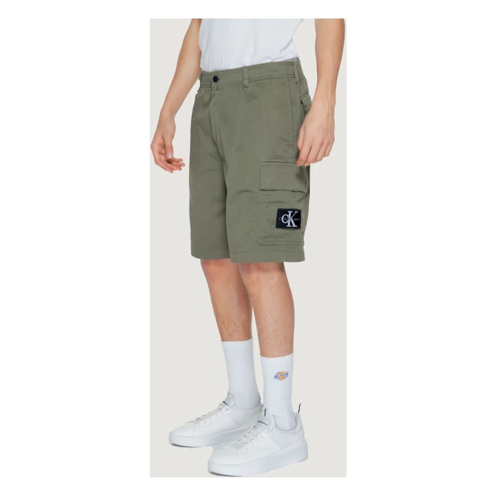 Calvin Klein Jeans Stijlvolle Groene Katoenen Heren Shorts Green Heren