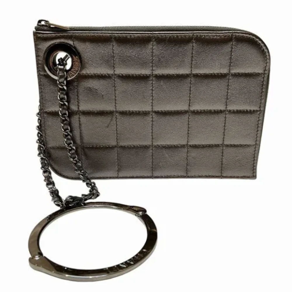 Chanel Vintage Pre-owned Leather chanel-bags Gray Dames