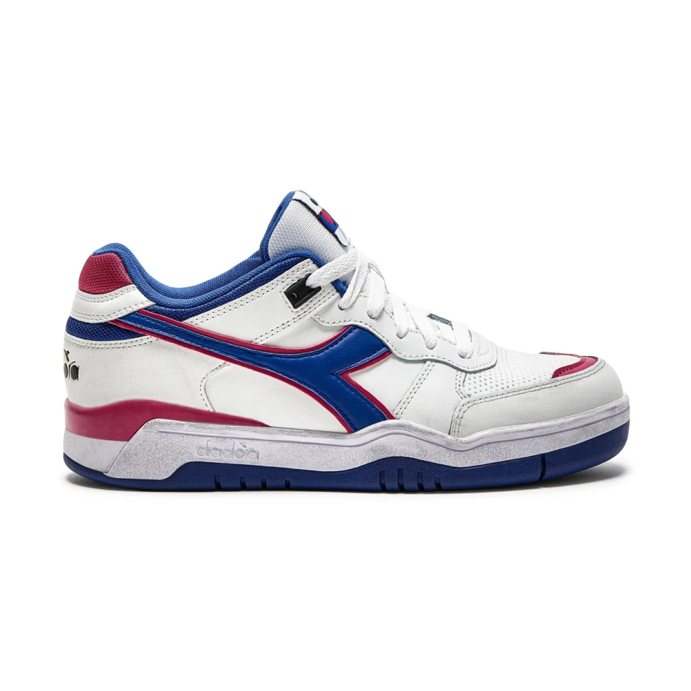 Diadora Vintage Witte Leren Tennissneakers Dames Schoenen