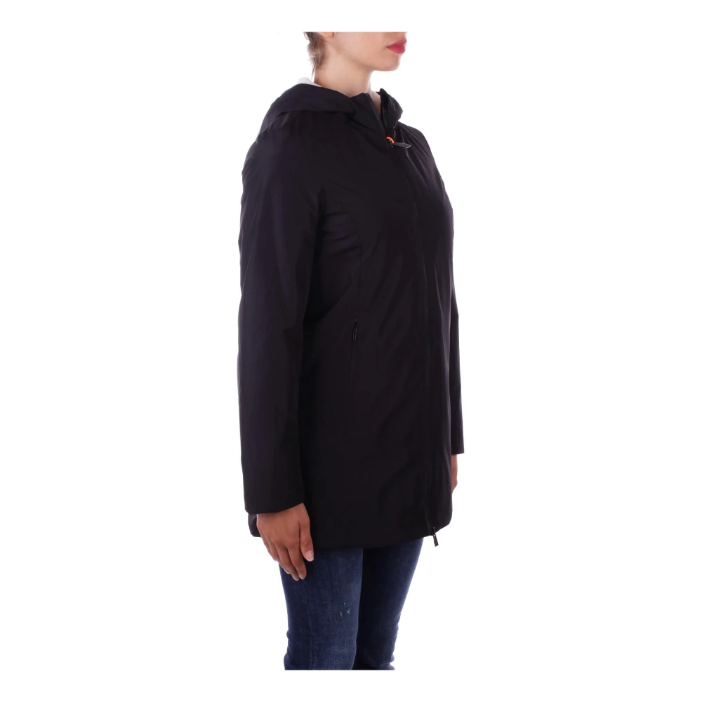 Suns Zwarte Hoodie met Ritssluiting Black Dames