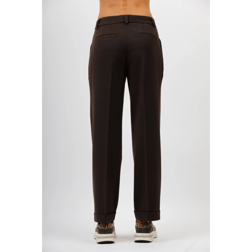 Via Masini 80 Stretch gabardine broek Brown Dames