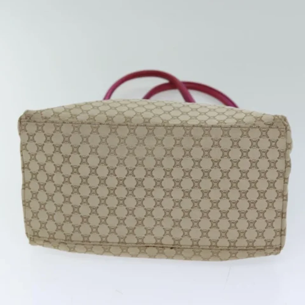 Celine Vintage Pre-owned Canvas shoulder-bags Beige Dames