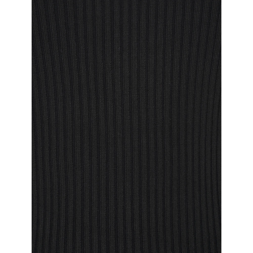 Coperni Zwarte Cut-Out Gebreide Jurk Black Dames