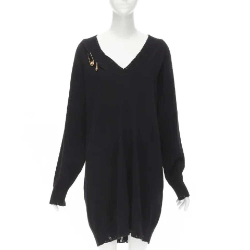 Versace Pre-owned Cashmere dresses Black Dames