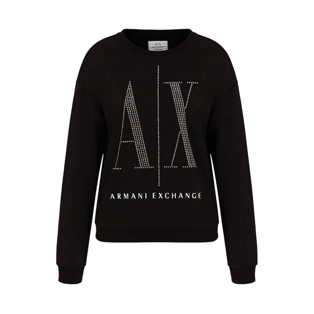 Armani Exchange Svarta Tröjor för Män Black, Dam