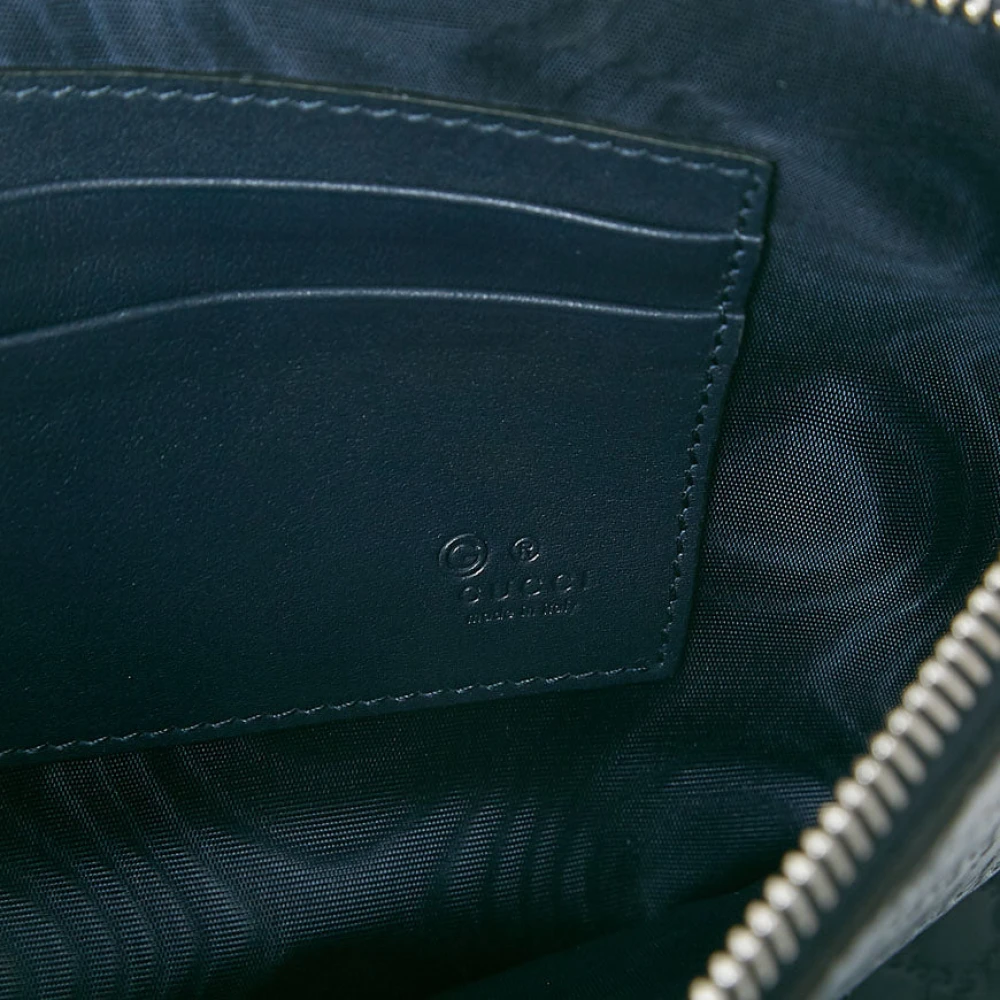 Gucci Microsima Strap Clutch Bag Blue Heren