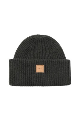 green-ribbed-knit-beanie-hat