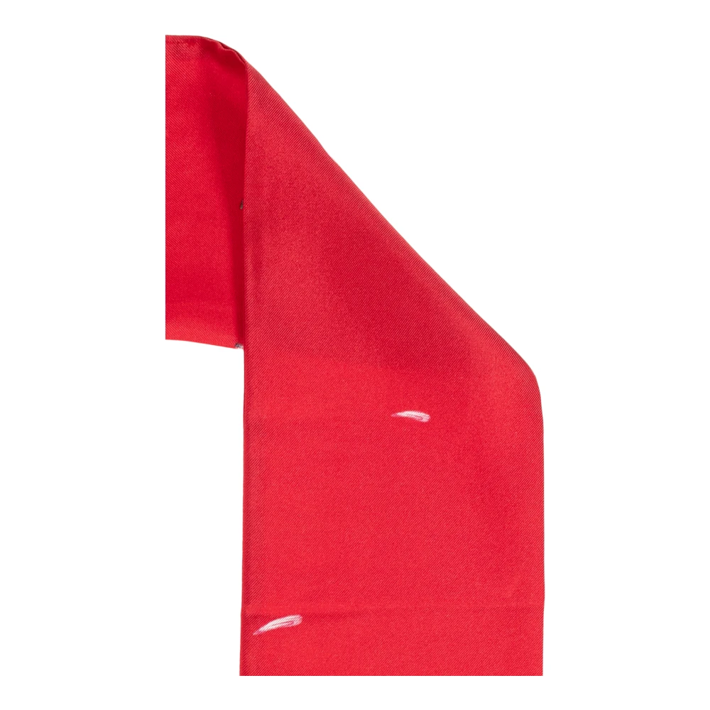 Moschino Zijden sjaal met bloemenpatroon Red Dames