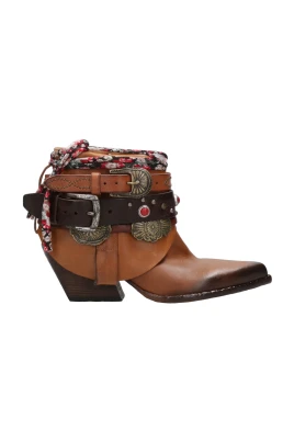Studded Läder Ankelboots