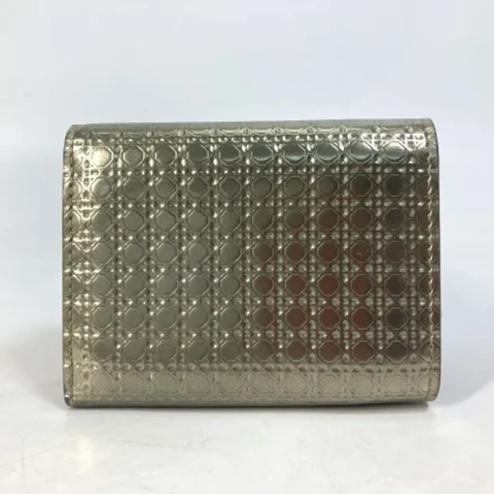 Dior Vintage Pre-owned Leather wallets Yellow Dames