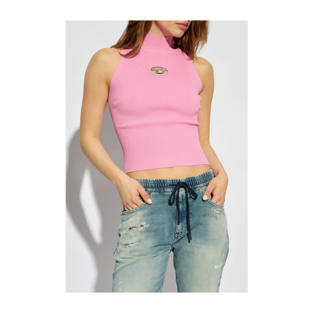 Diesel Stijlvolle Pullover Top Pink Dames