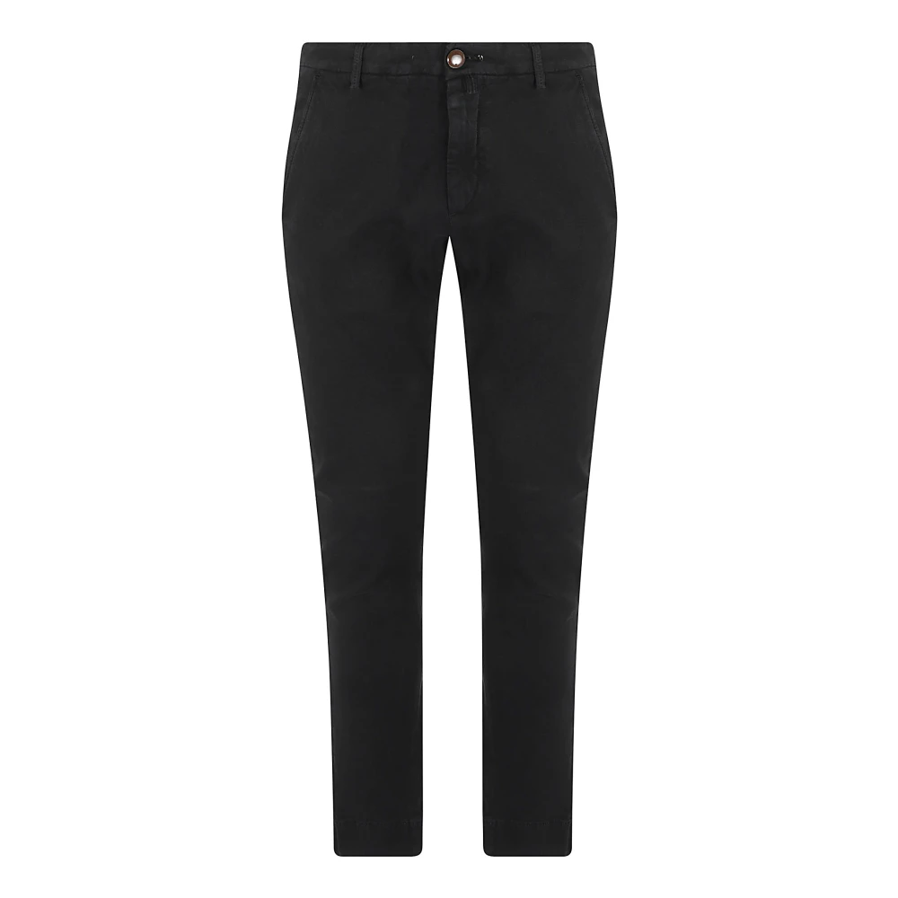 Hand Picked Zwarte Broek voor Mannen Aw24 Black Heren