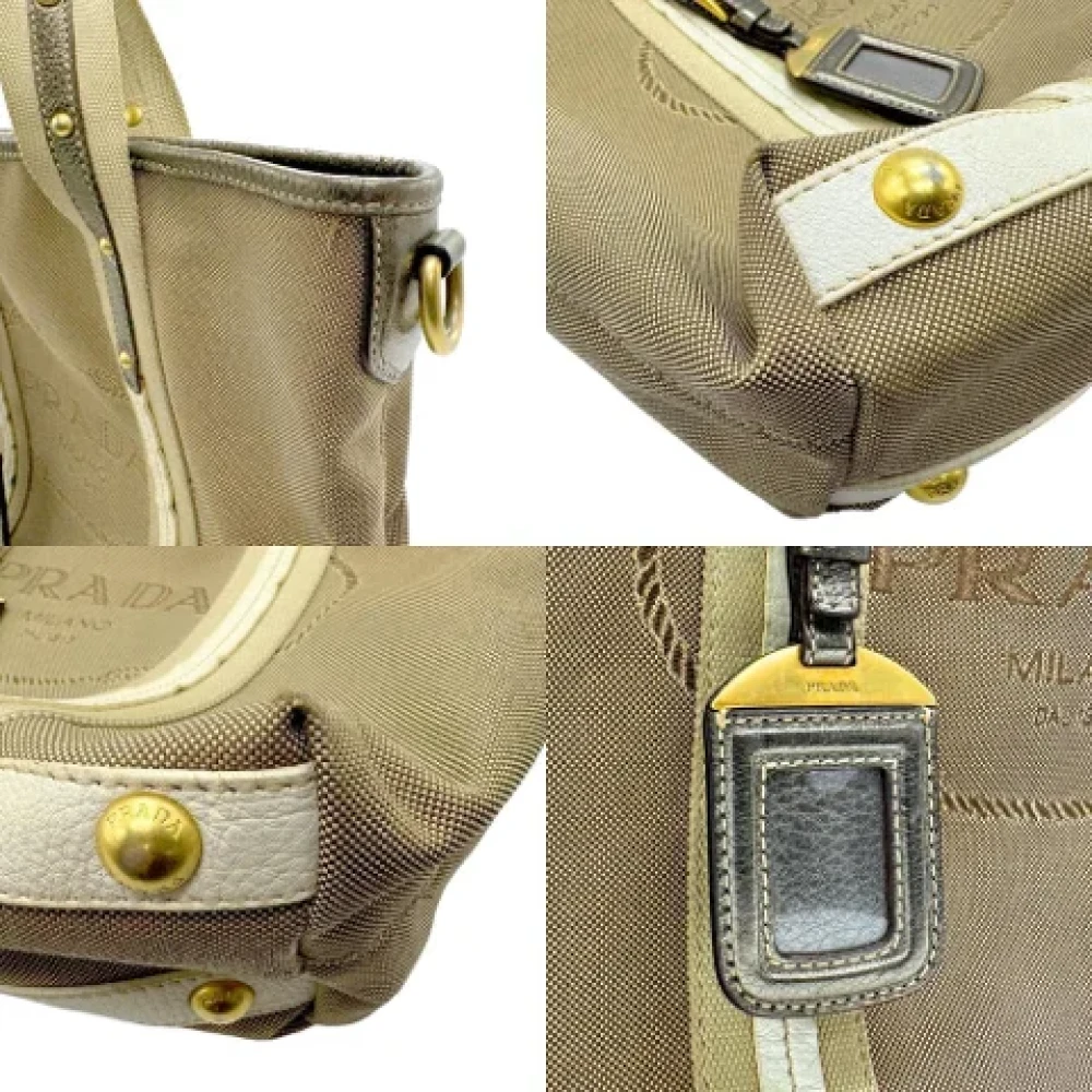 Prada Vintage Pre-owned Canvas prada-bags Brown Dames