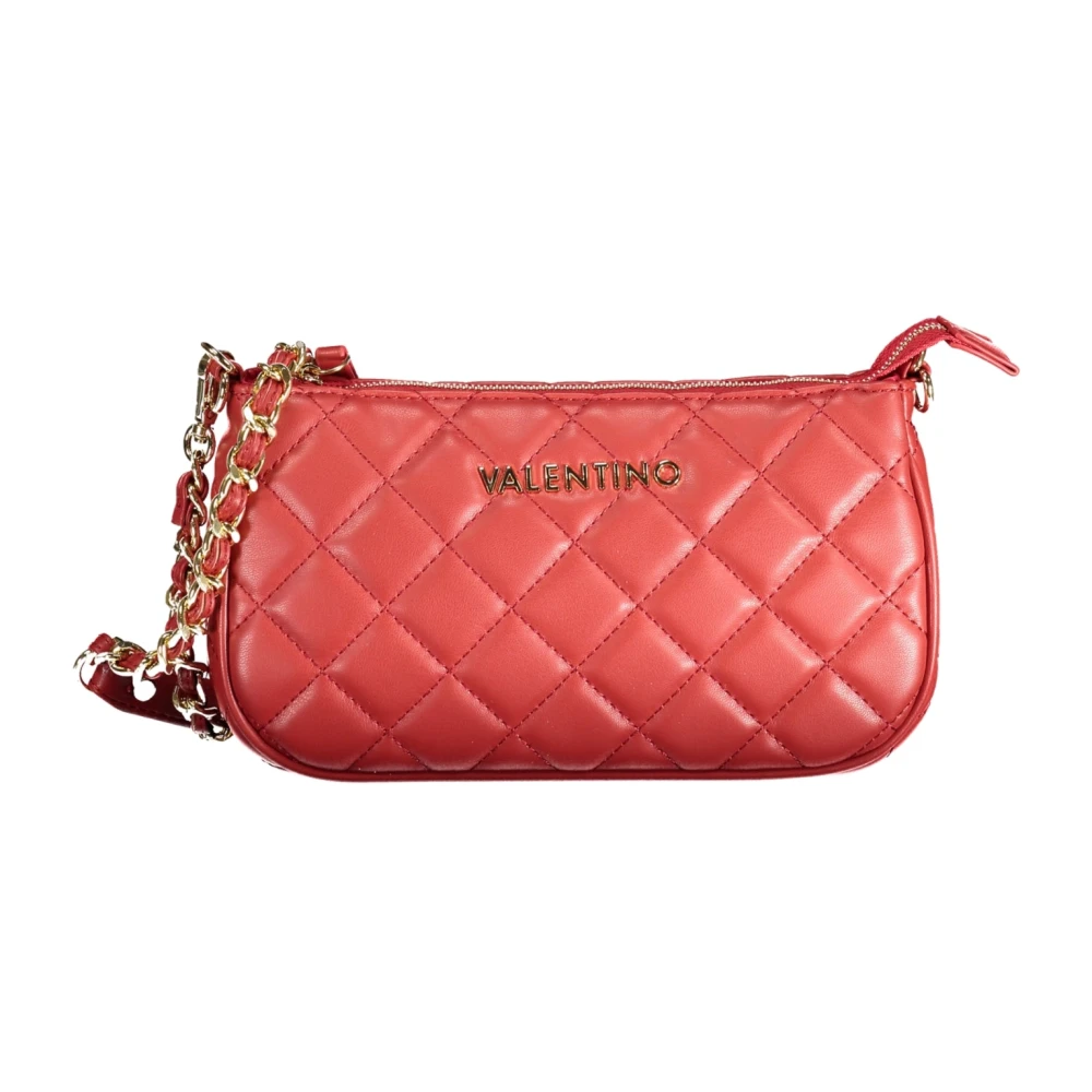 Valentino by Mario Valentino Rode Schoudertas met Afneembare Kettingriem Red Dames