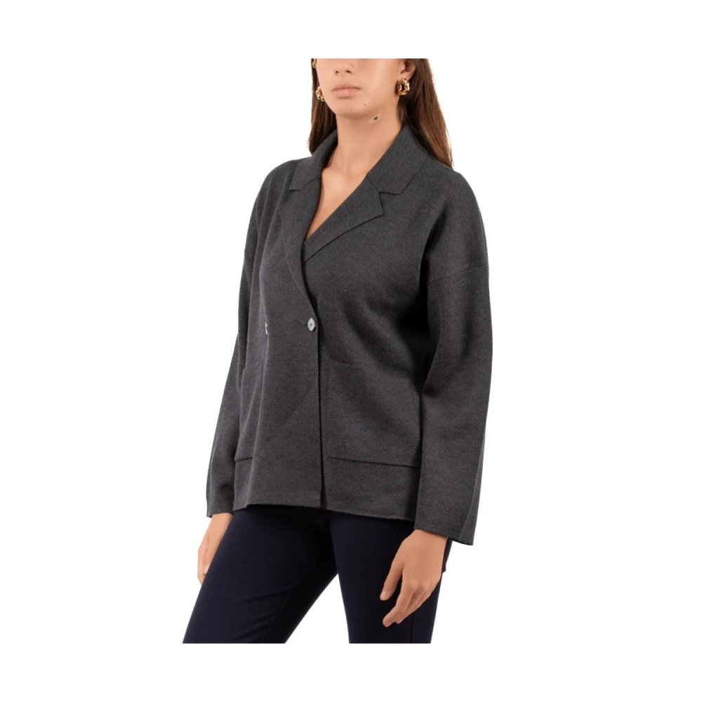 Gran Sasso Elegante Blazer Gray Dames