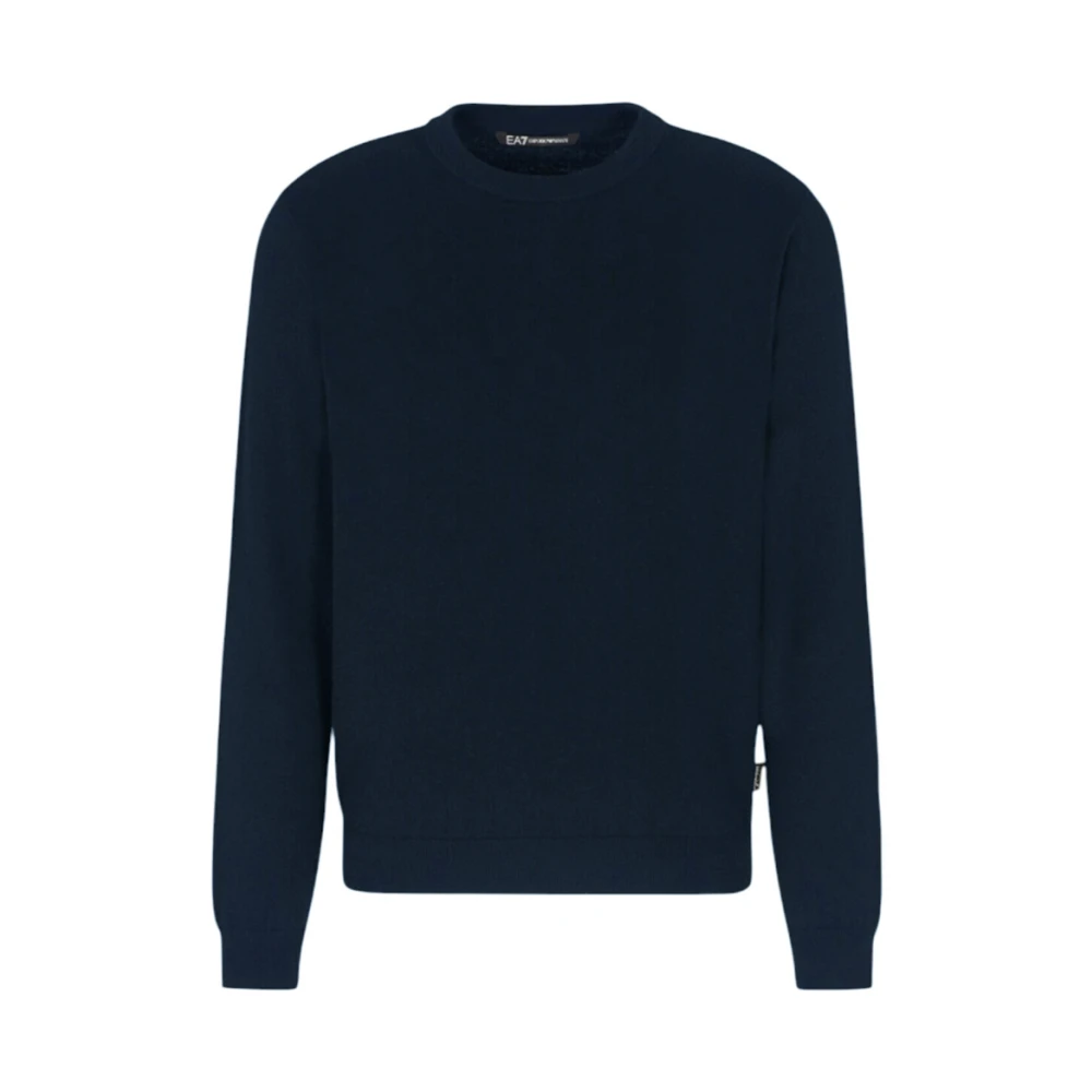Emporio Armani Ea7 Blå Stickad Pullover