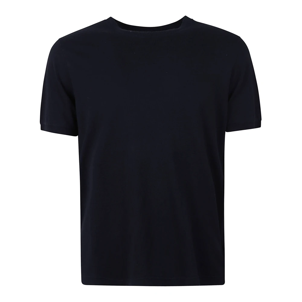 Zanone Blauw Katoen Linnen T-Shirt Regular Fit Blue Heren