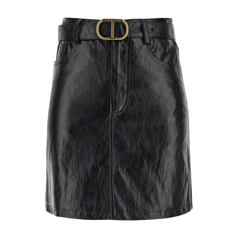 Twinset Zwarte Minirok Black Dames