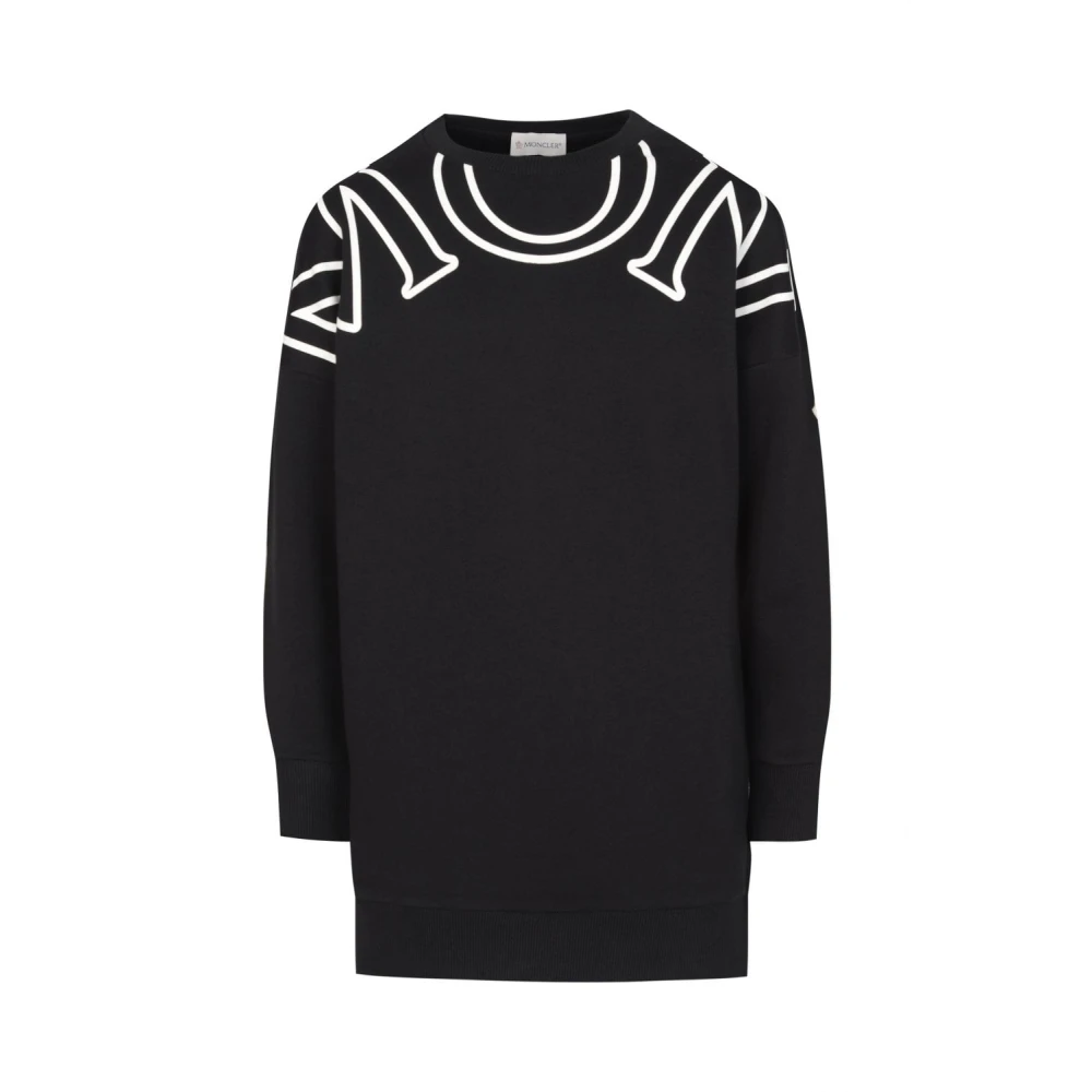 Moncler Girls Black Dresses, 8 Y, Jersey Dress With Logo Detail