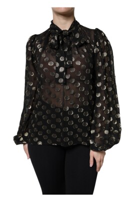 black-sheer-polka-dots-blouse-top