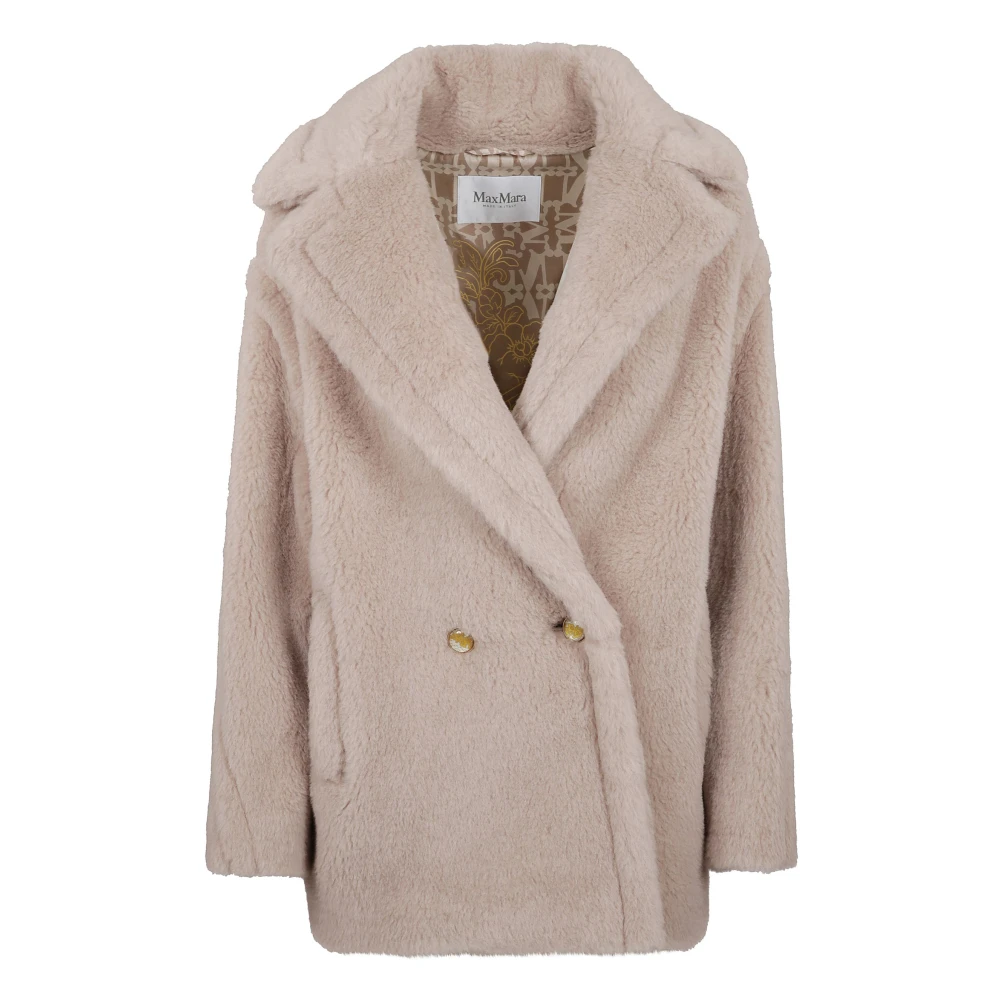 Max Mara Lichte double-breasted jas met twee zijzakken Beige Dames