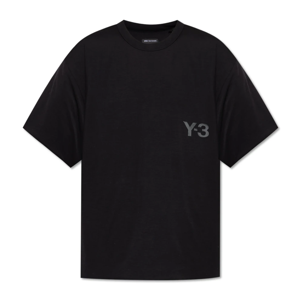 Y-3 Men's Black T-Shirt With Padding - T-Shirts - M - Tops