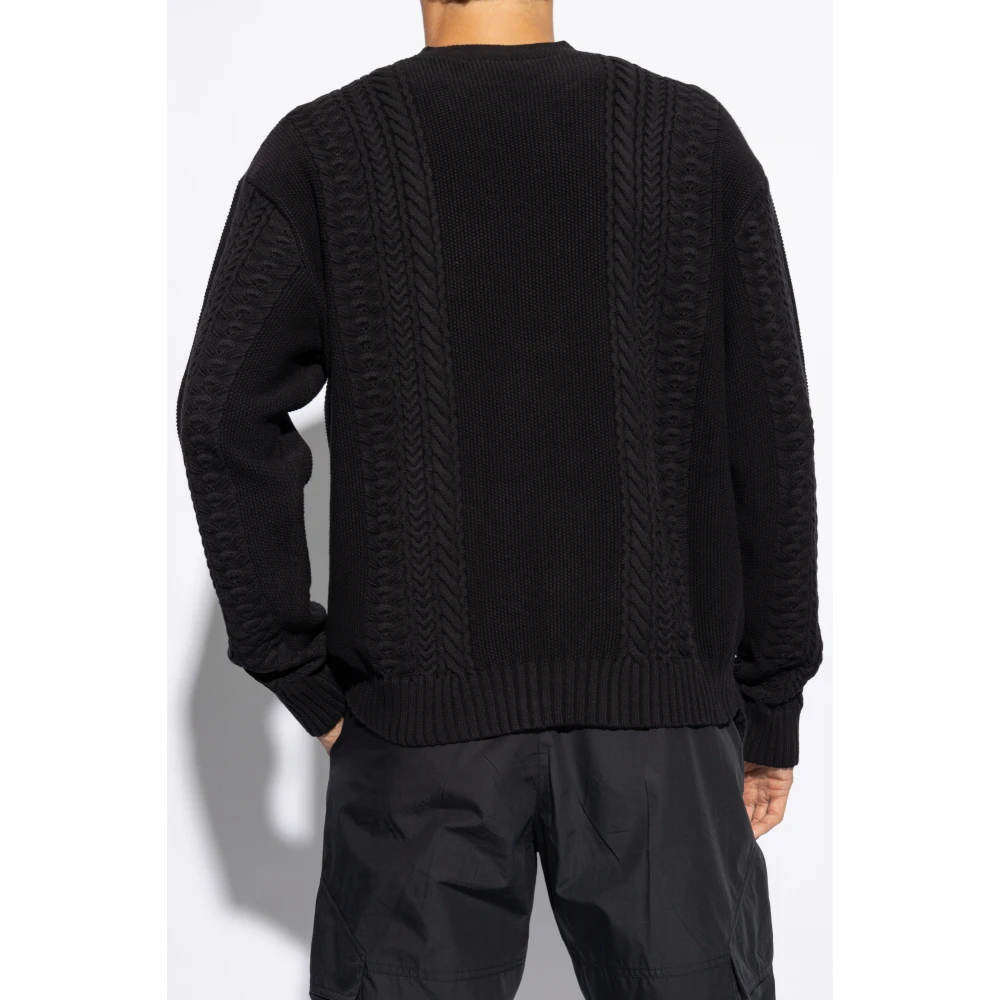Versace Wollen trui Black Heren