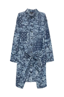 Bandana Print Chambray Klänning