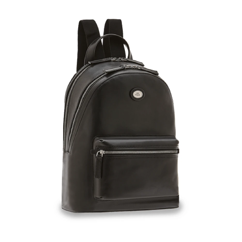 The Bridge Men's Black Backpacks, One Size, Leather Backpack