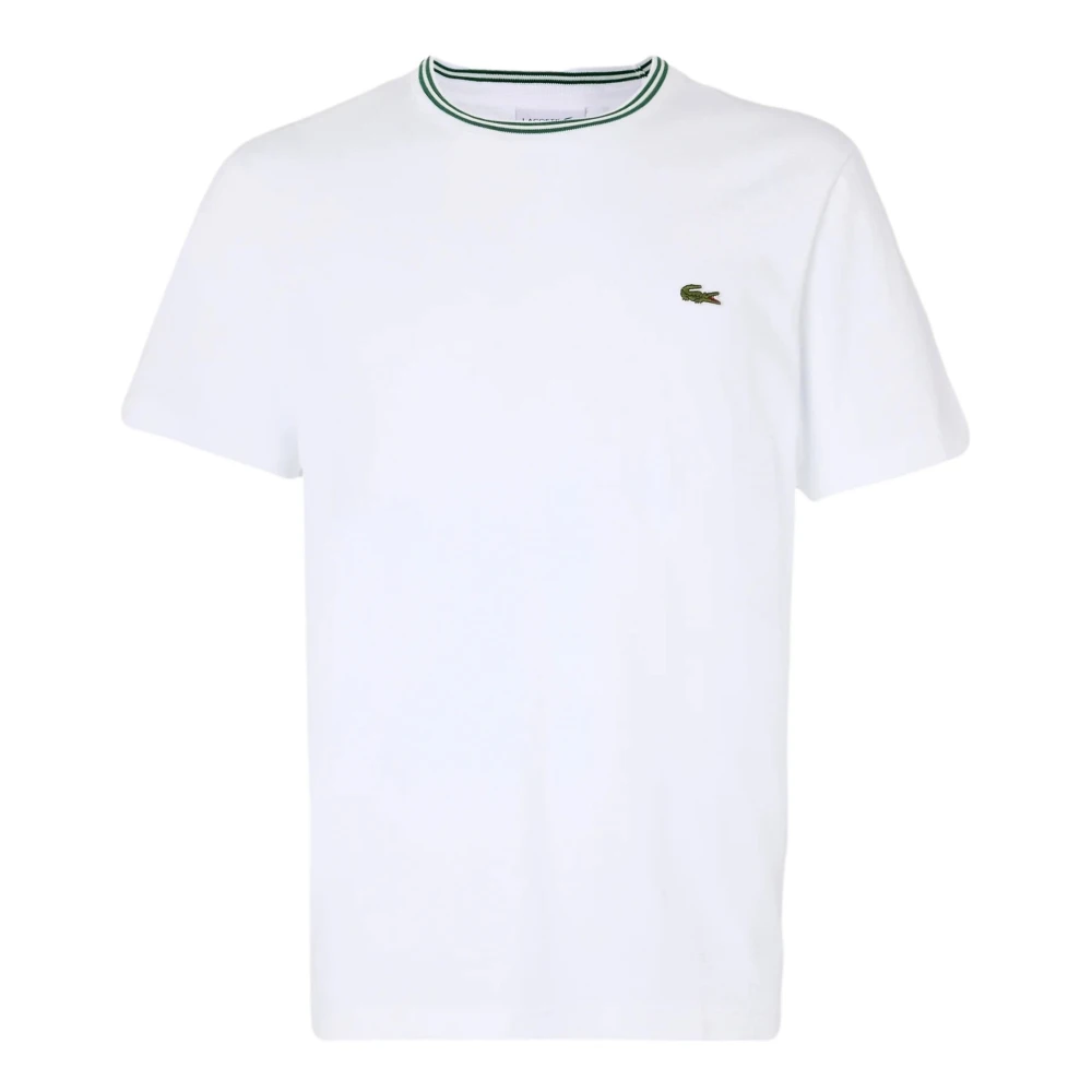 Lacoste Witte Ringer Tee Shirt White Heren