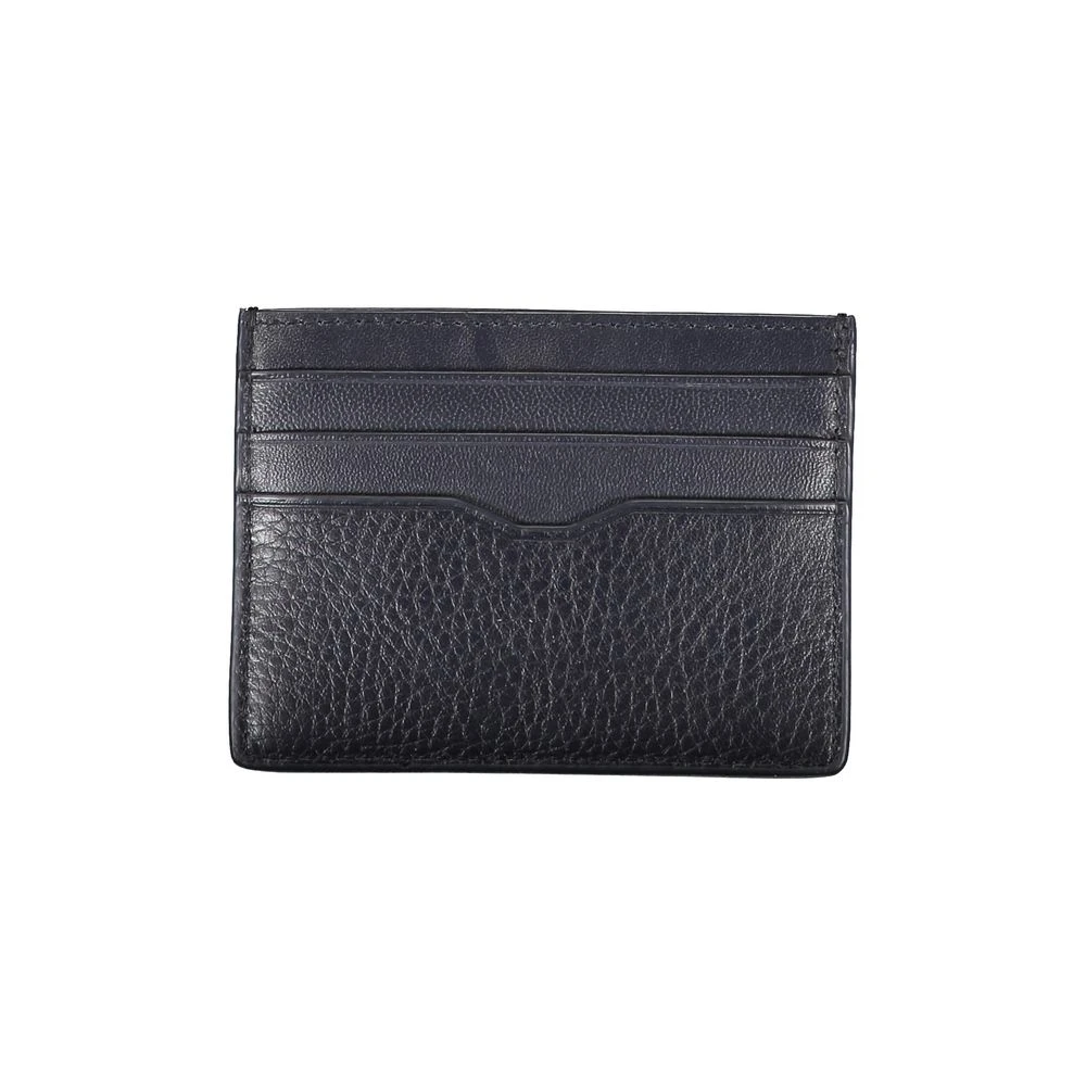 Tommy Hilfiger Blauw leren kaarthouder met contrastdetails Blue Heren