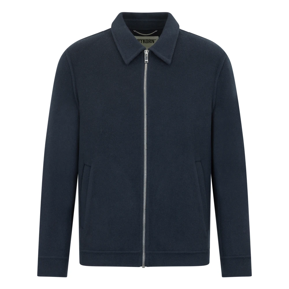 Drykorn Stijlvolle Blouson Jack met Reverskraag Blue Heren