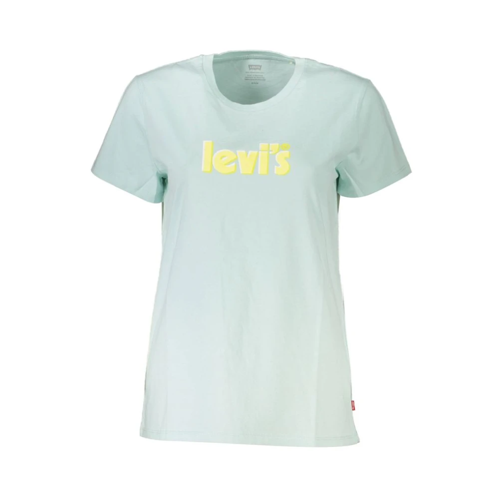 Levi's Blauw Katoen Bedrukt Logo T-Shirt Green Dames