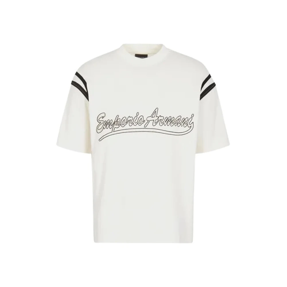 Emporio Armani Vanilla Ice T-Shirt Herfst Winter Collectie 2023 2024 White Heren