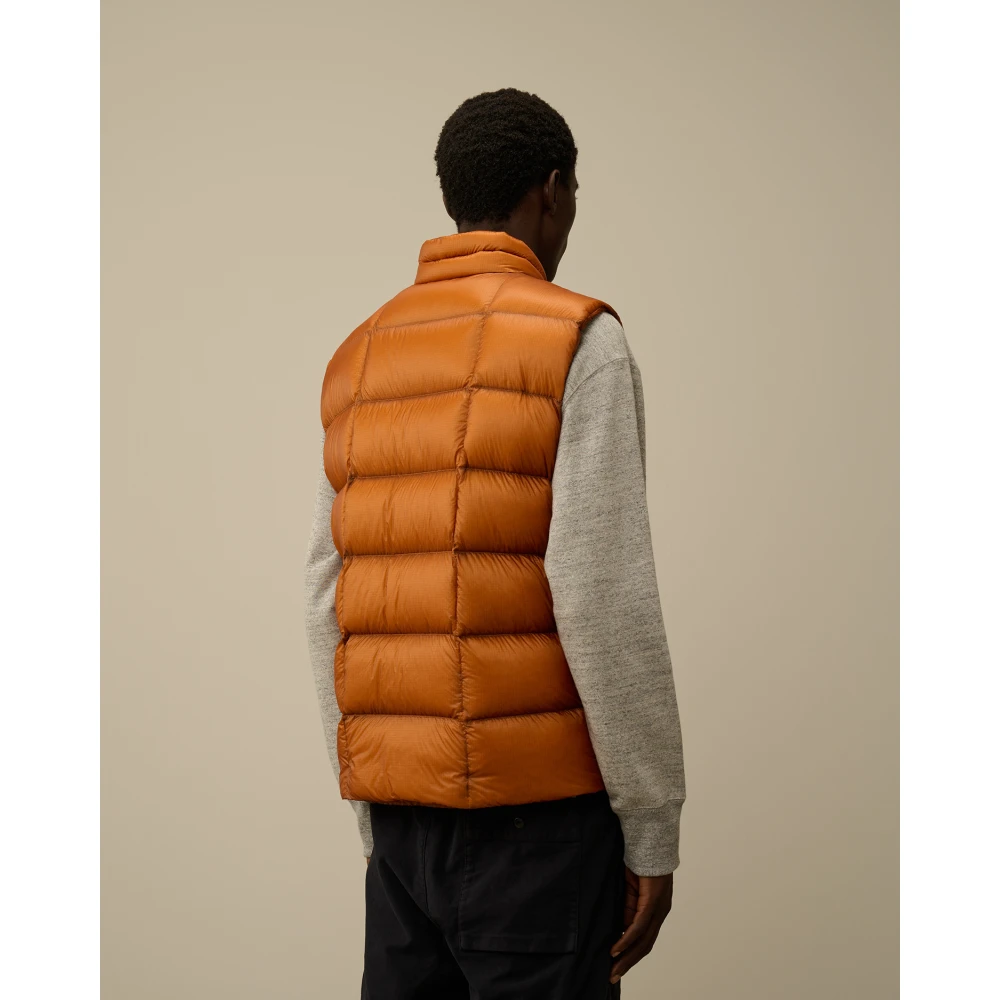 C.P. Company Oranje Hooded Puffer Vest Orange Heren