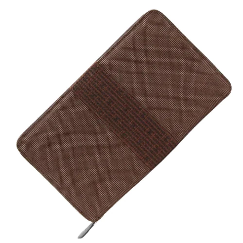 Hermès Vintage Pre-owned Canvas wallets Brown Heren