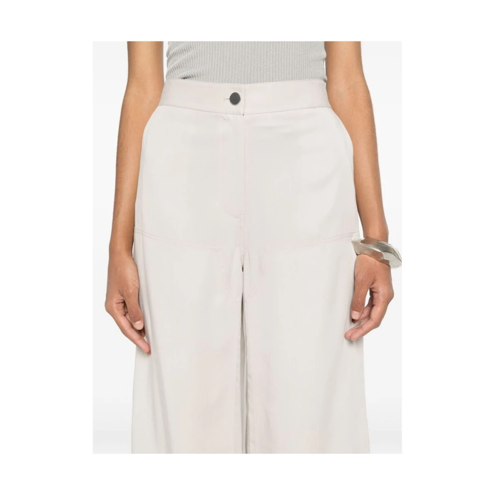 Theory Wijde Broek Beige Dames