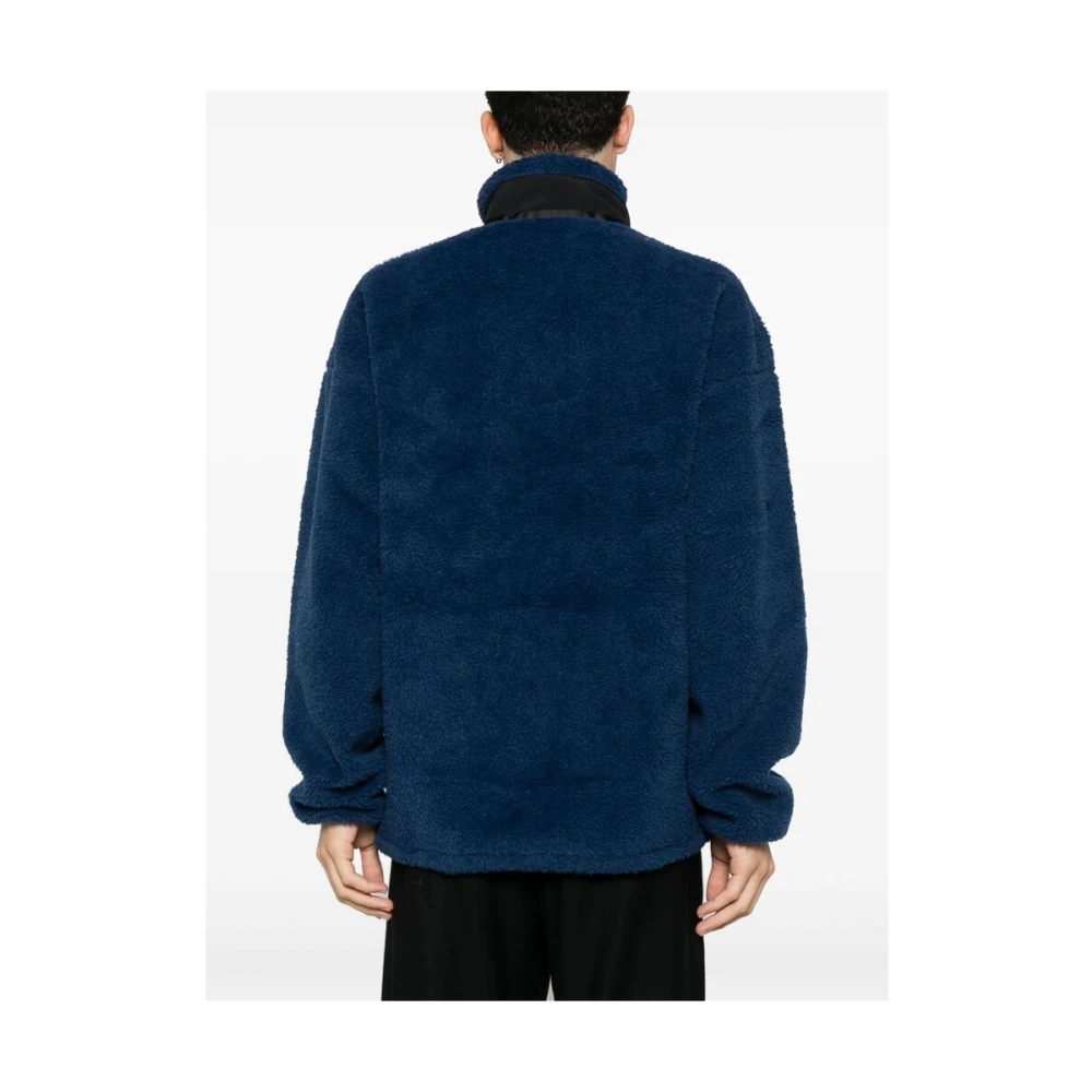 Y Project Blauw Zwart Fleece Jack Hoge Hals Blue Heren