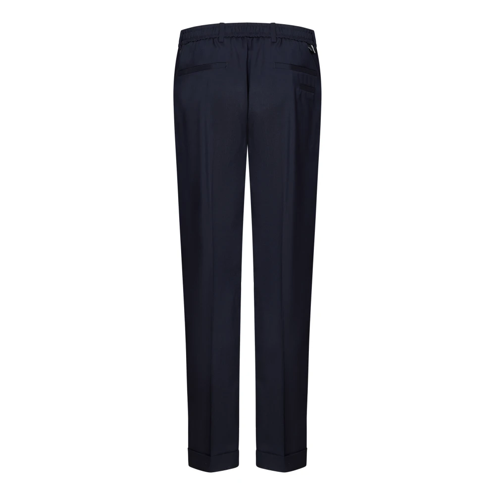 Low Brand Blauwe Wollen Broek Elegante Stijl Blue Heren