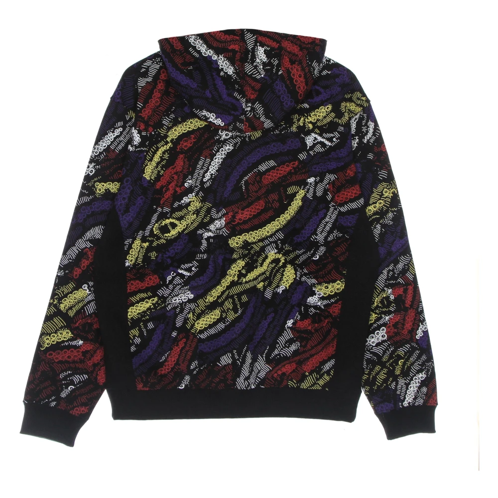 Octopus Zwarte Lichtgewicht Hoodie Deco Multicolor Heren