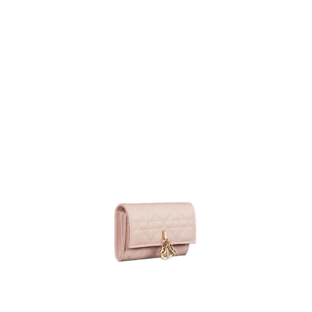 Dior Stijlvolle XS Portemonnee met Charms Pink Dames
