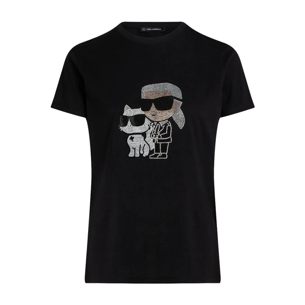 Karl Lagerfeld Women's Black Basic T-Shirt - T-Shirts - S - Tops